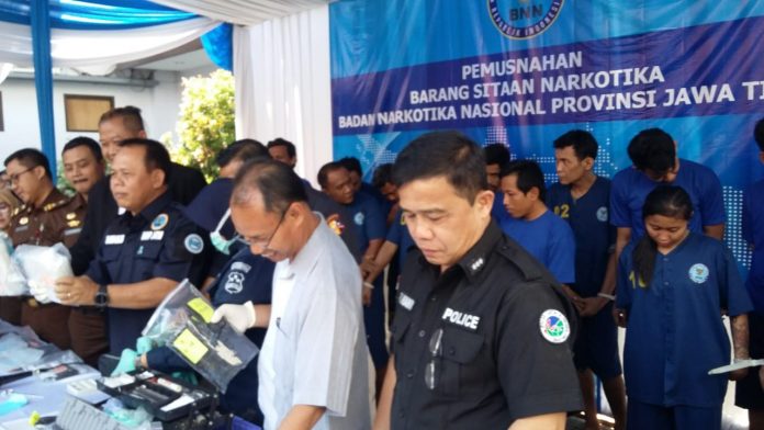 BNNP Jatim Musnahkan 50,8 Kg Narkotika Jenis Sabu
