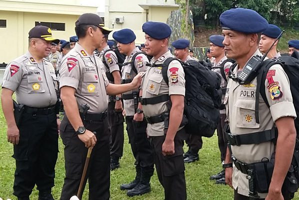 Polda Lampung BKO Pasukan Brimob Ke Polda Metro Jaya