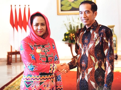 Bupati Tulang Bawang Curhat Masalah Jalan Simpang Penawar-Rawajitu Kepada Jokowi