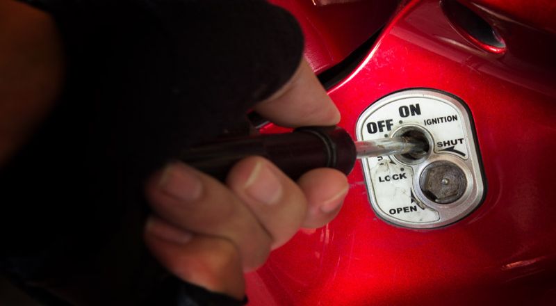 Pencuri Motor Beraksi di SMK 5 Bandar Lampung