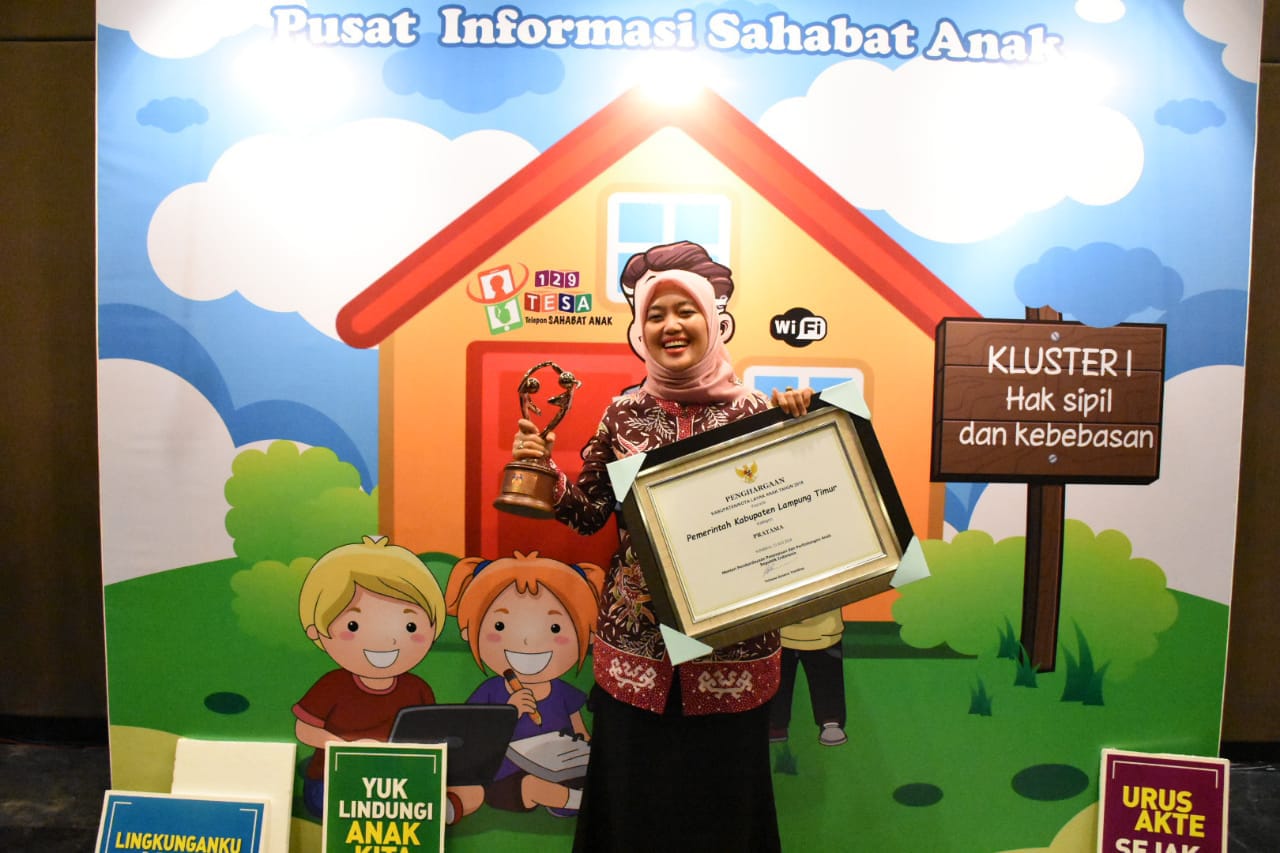 Lamtim Terima Penghargaan Kabupaten Layak Anak (KLA) dari Kementerian PPPA