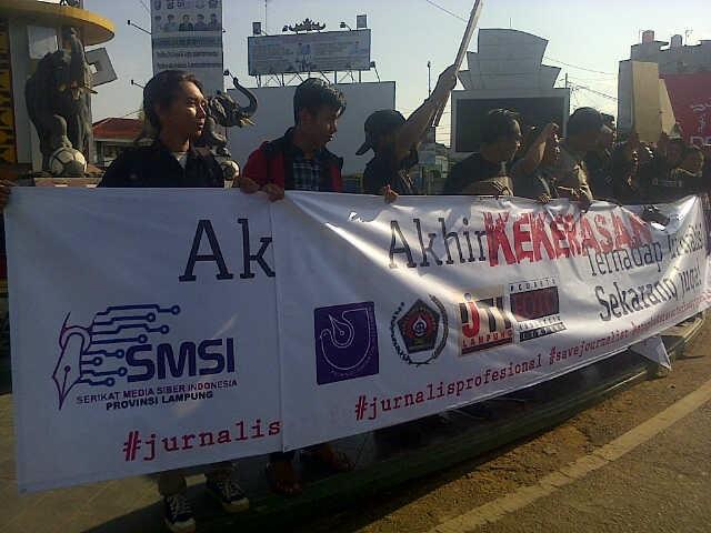 Aksi Anti Kekerasan Terhadap Wartawan, Lampung Beri Rapor Merah Untuk Polisi