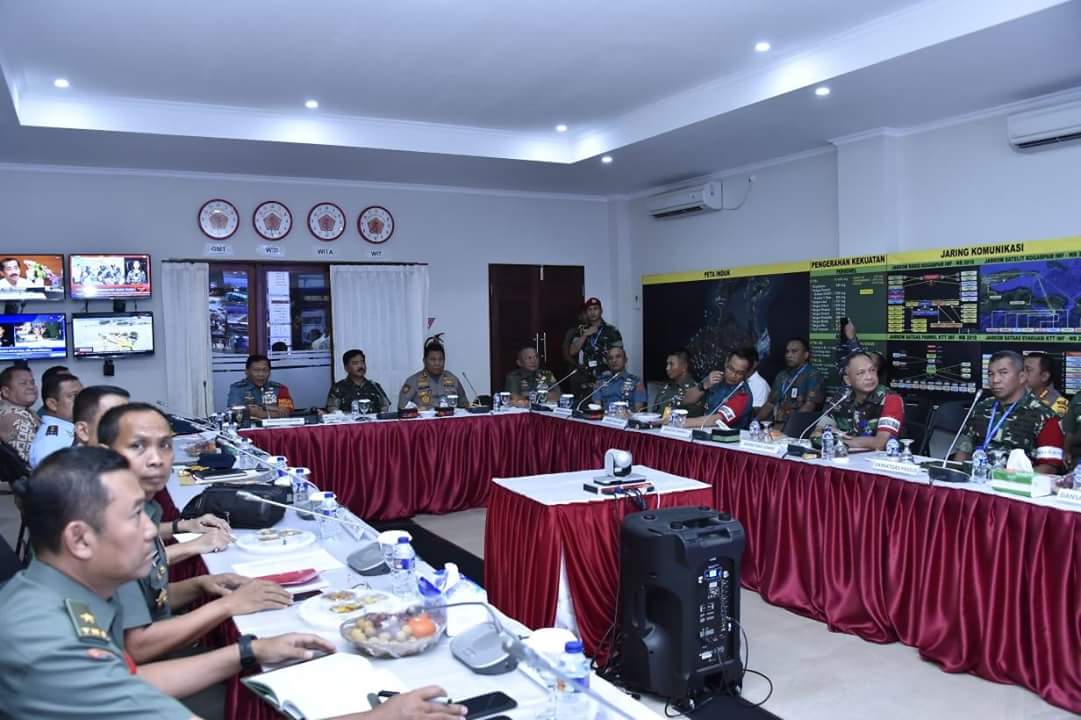 Panglima TNI Berikan Pengarahan Kepada Dansatgas Kogabpam IMF-WB 2018 di Commad Center Nusa Dua Bali