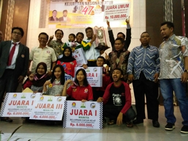 Jatim Juara Umum Kejurnas Catur, Aceh Satu Perak