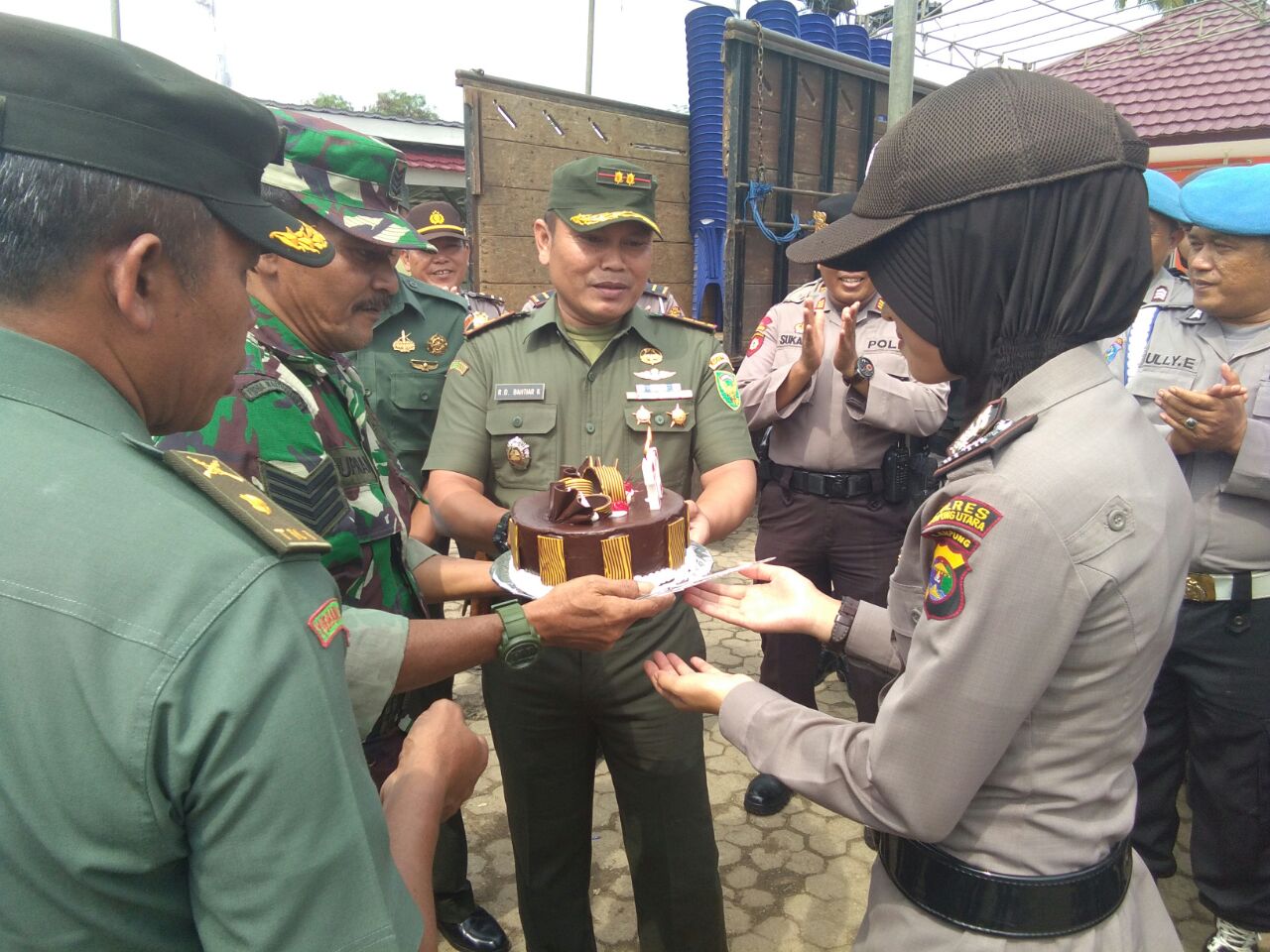 Dandim 0412/Lampura Berikan Ucapan Selamat Ultah Ke-72 Polri