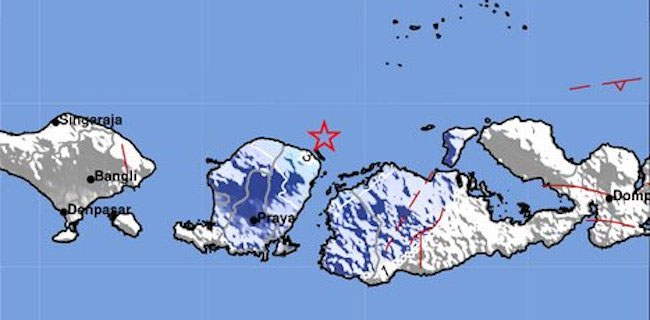 NTB Kembali Diguncang Gempa 4,4 SR