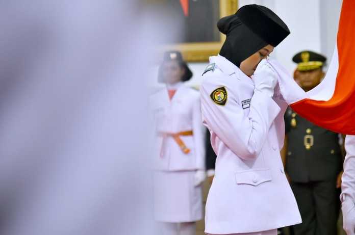 Anggota Paskibraka yang Akan Mengibarkan Merah Putih di Istana Merdeka