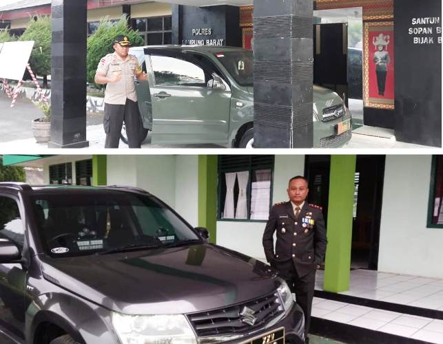 Sinergi Dukung Pembangunan, Kapolres dan Dandim Lambar Bertukar Randis