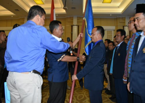 Supriyadi Alfian Lantik 10 Pengurus PWI Kabupaten Kota Se-Lampung