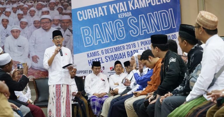 Sandiaga Uno Ingin Bahasa Arab Masuk ke Kurikulum Sekolah Jika Terpilih Pilpres 2019