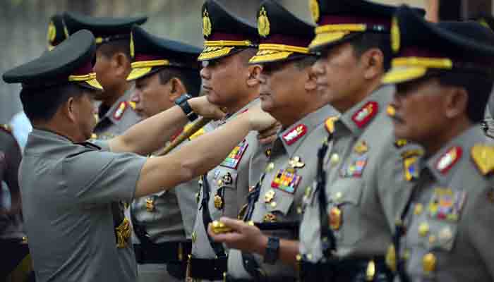 Kapolri Pimpin Sertijab Kapolda Lampung Bersama Kadiv Propam dan Lima Kapolda