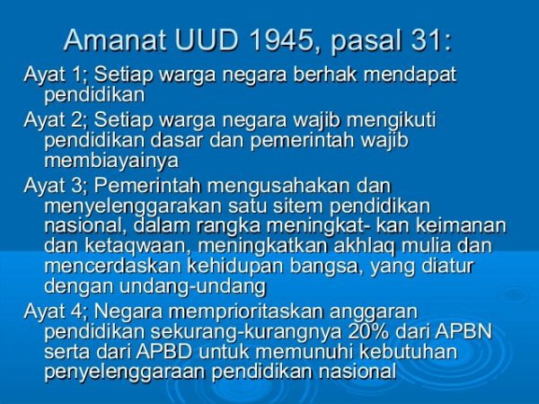 Sebuah Provokasi Bidang Pendidikan: Apakah Lampung Sudah Menegakkan Aturan 20 Persen Anggaran untuk Pendidikan?