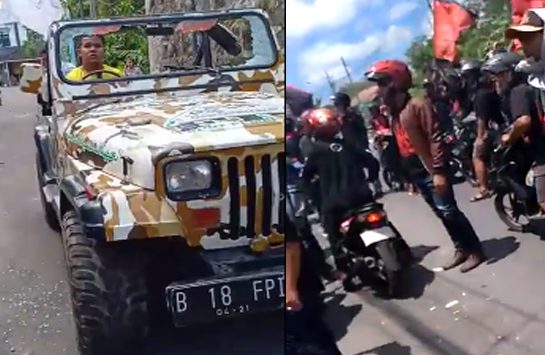 Massa PDIP Rusak Posko Pemenangan Prabowo-Sandi di Sleman