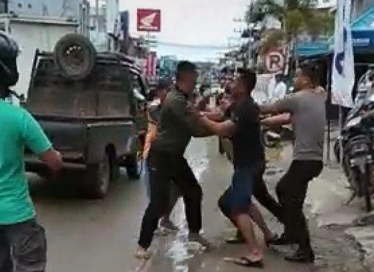 Satu Tentara Ajo Jotos Dengan Dua Polisi di Nias, Kini Sudah Damai
