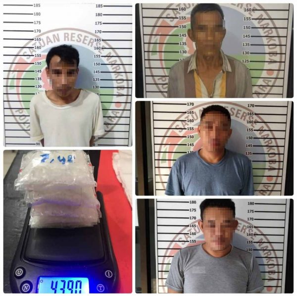 Ambil Pesanan Sabu Dari Rutan Kota Bumi, Empat Warga Teluk Betung Ditangkap Sat Narkoba Lampung Utara