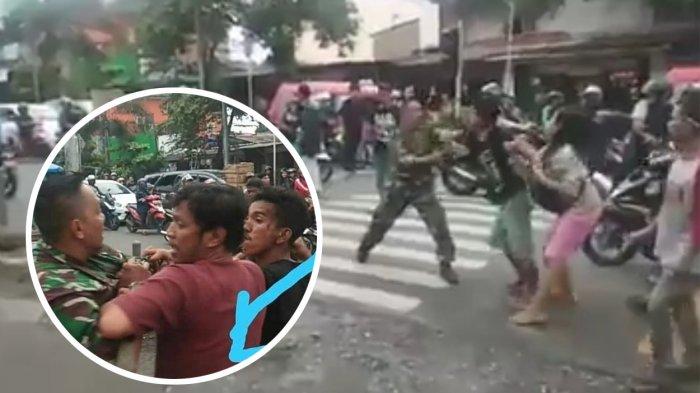 Prajurit Sweeping Sambangi Pelaku Pengeroyokan Perwira TNI Hingga ke Kantor Polisi