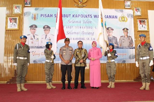 Wabup Edward Antony Hadiri Pisah Sambut Kapolres Waykanan