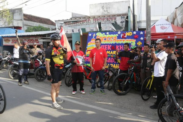 Wakapolda Lampung dan Bupati Pringsewu Lepas Peserta Gowes Bareng Thrill