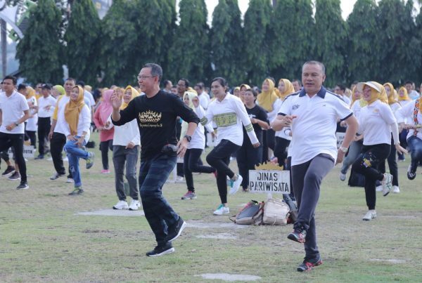 OPD Pemprov Lampung Ramaikan Lomba Senam Lampung Berjaya