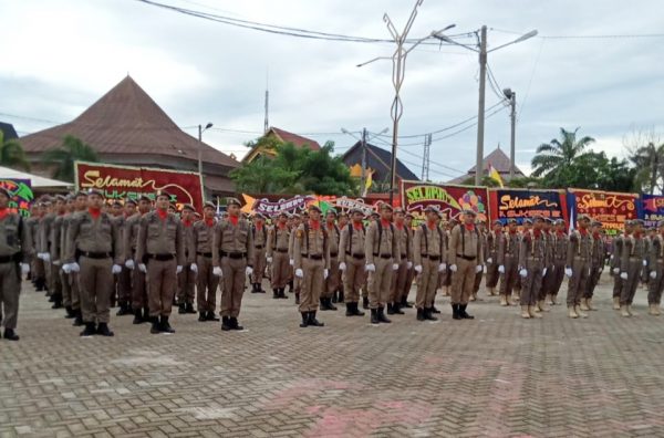 Sat Pol PP Tubaba Ramaikan Apel HUT Pol PP di Provinsi Lampung