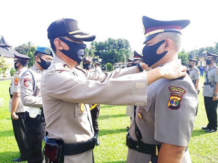 AKBP Wawan Setiawan Pimpin Sertijab Wakapolres dan Kasat Narkoba Lampung Timur