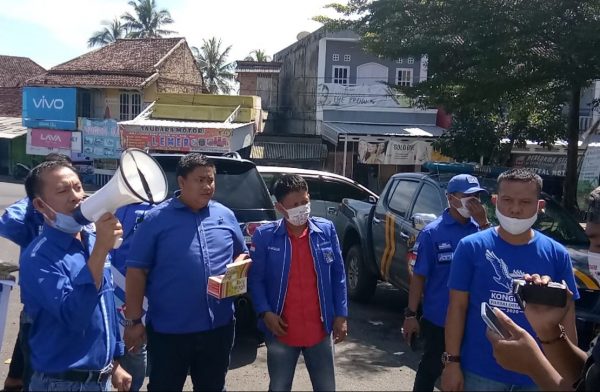 Demokrat Lampung Utara Sosialisasi Kebijakan Penanggulangan Covid-19
