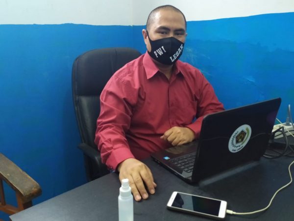 PWI Lebak Gencar Himbau Warga Gunakan Masker Kain