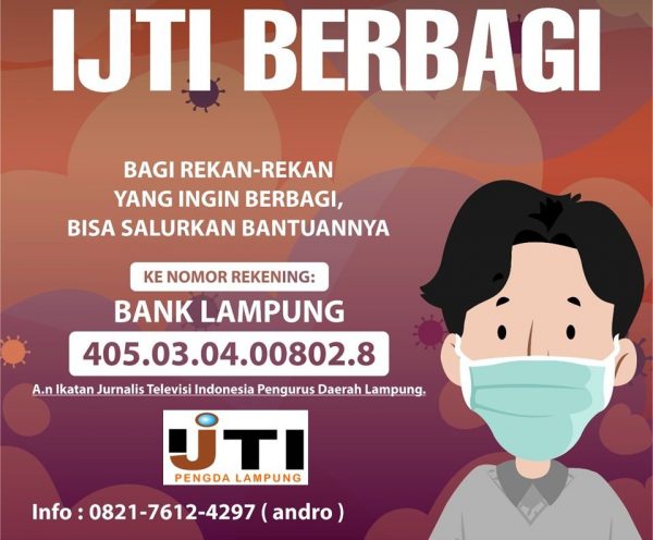 IJTI Lampung Berbagi Galang Dana Untuk Donasi Masker Gratis