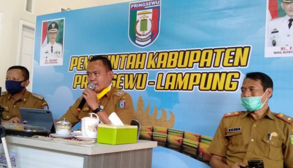 Wabup Pringsewu Seminar Daring Refocusing Anggaran di Masa Pandemik Covid-19