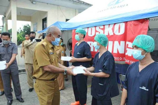 Gugus Tugas Covid-19 Lampung Tinjau Rumah Sakit Rujukan Covid-19 RS Bob Bazar Kalianda