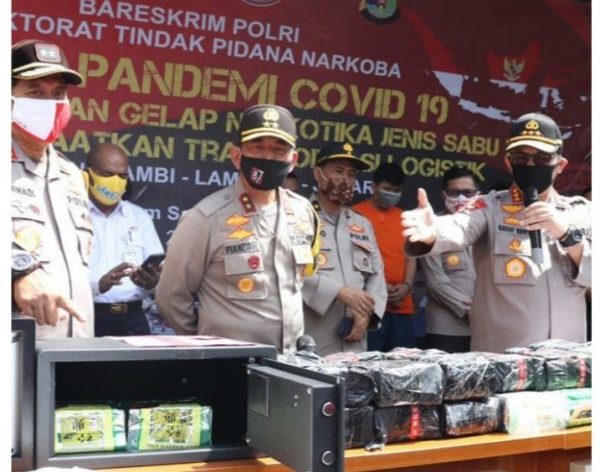 Wakapolri Pimpin Ekspose Pengungkapan Peredaran 71 Kg Sabu Polres Lampung Selatan Dari Jaringan Expedisi PT Alidon Expres Makmur