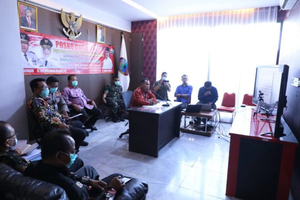 Lakukan Video Conference Dengan Gubernur Lampung, Nanang Koordinasikan Kondisi Terkini Penanganan Covid-19 di Lamsel