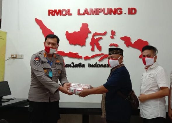 JMSI Lampung Terima Bantuan Masker Merah Putih Dari Polda Lampung
