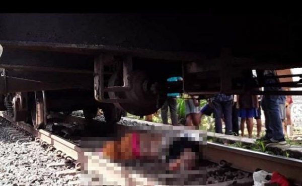 Bocengan Motor Obet Dan Lastri Tewas Digilas Kereta Babaranjang di Bawah Flyover Natar