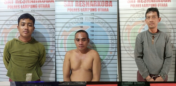 Tim Cobra Polres Lampura Cokok Satu Bandar dan Dua Pengedar Sabu