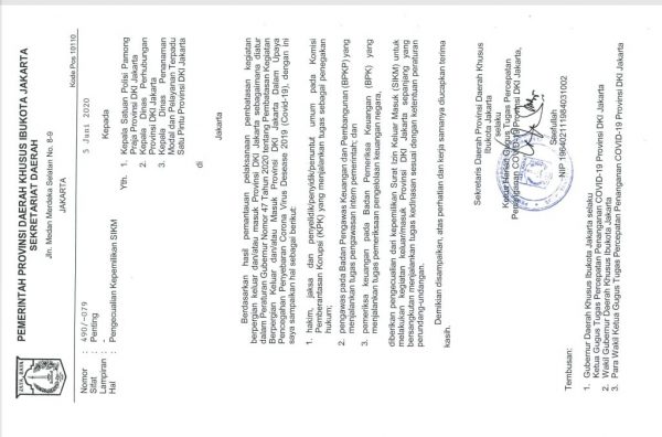Tidak Masuk Dalam Pengecualian Kepemilikan SIKM DKI Jakarta Advokad Protes Surat Sekda DKI