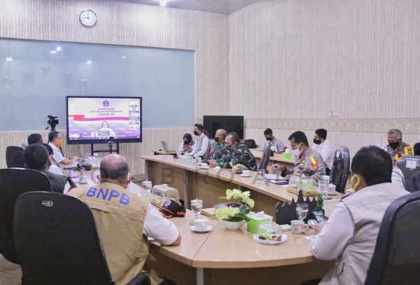 Gubernur dan Forkopimda Lampung Degarkan Arahan Virtual Presiden Joko Widodo Soal Adaptasi New Normal