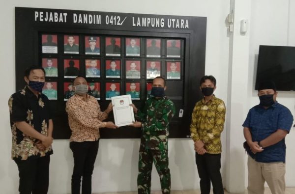 Validasi DPT Berkelanjutan, KPU Lampura Kunjungi Kodim 0412/LU