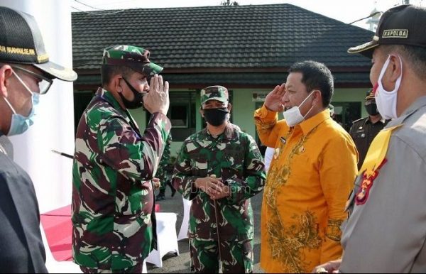 Gubernur Arinal Laporkan Kedali Covid-19 di Hadapan Pangdam II Sriwijaya
