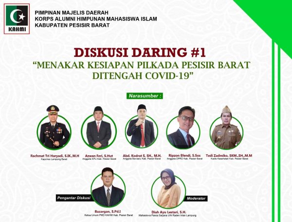 Jelang Pilkada Pesisir Barat Kahmi Gelar Diskusi Virtual