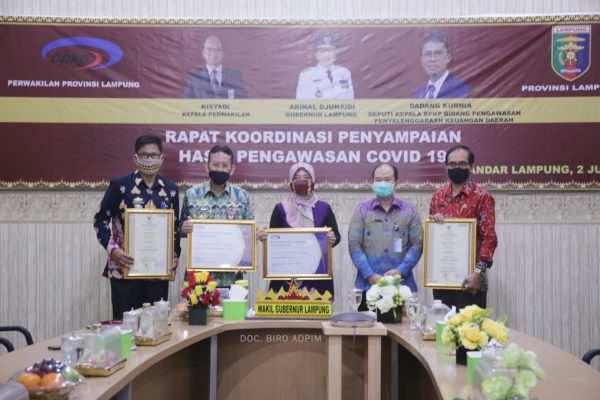 Pemprov Lampung Rakor Hasil Pengawasan Penanggulangan Covid-19