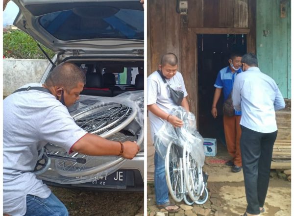 Komunitas Jumat berbagi Lampung Utara Salurkan Bantuan Kursi Roda Untuk Samsidar