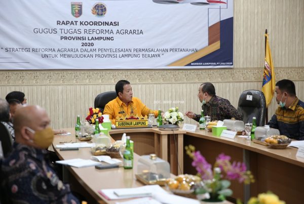Gubernur Lampung Pimpin Rakor Gugus Tugas Reforma Agraria