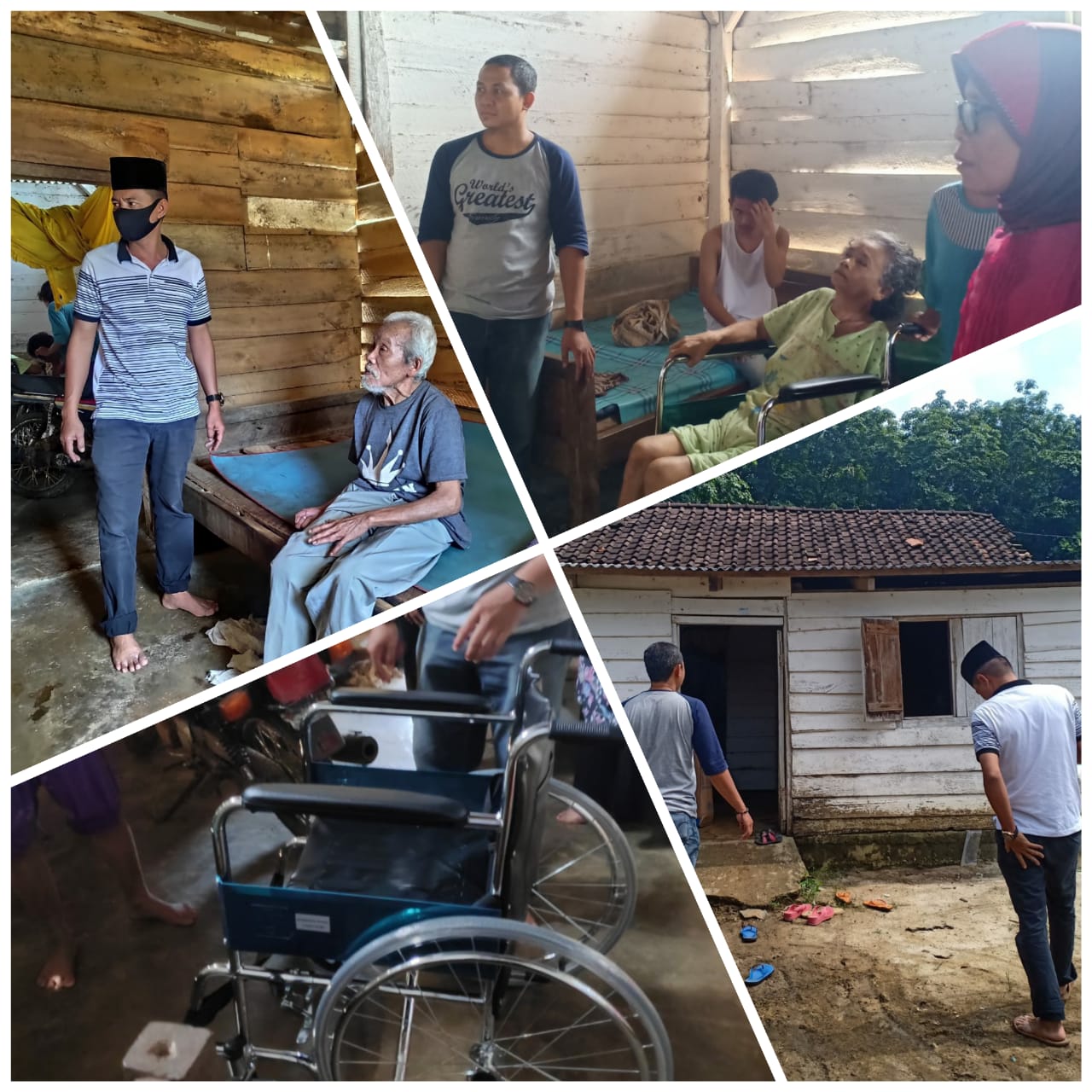 Komunitas Jumat Berbagi Berikan bantuan Kursi Roda dan Sembako