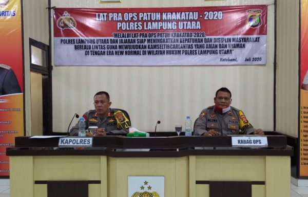Polres Lampung Utara Gelar Lat Pra Ops  Patuh Krakatau 2020