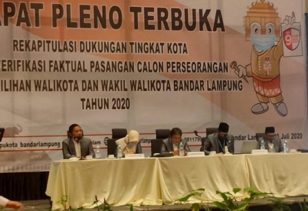 Bakal Calon Independent Kota Bandar Lampung Terancam Gugur Lebih Dari 45% Dukungan TMS