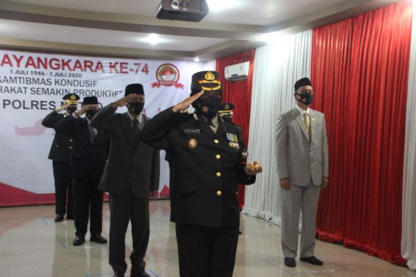 Polres Metro Peringati HUT Bhayangkara Ke-74 Secara Virtual