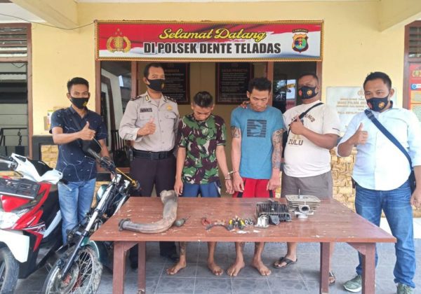 Kongsi Dua Buruh Pencuri Motor Asal Jakarta dan Lampung Tengah Ditangkap Polsek Dente Teladas