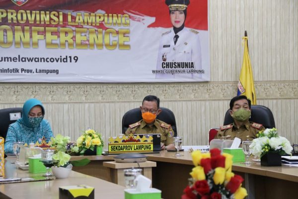 Sekdaprov Lampung Pimpin Rapat Koordinasi Pencapaian Target Realisasi APBD Tahun 2020 dan Sosialisasi Protokol Kesehatan
