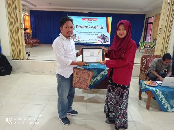 IMM Pringsewu Pelatihan Jurnalistik dan Ansos